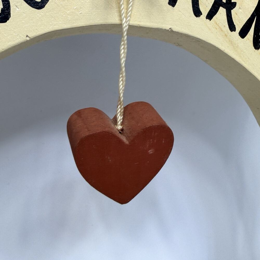 Vintage 11" Country Heart Goose Wreath Sign Home Where You Hang Your Heart 90s - Picture 5 of 8
